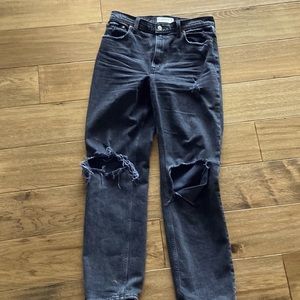 Abercrombie & Fitch black ripped jeans